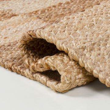Theo Modern Farmhouse Woven Jute Checkerboard Area Rug